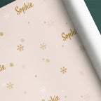 Snowflakes Name Gift Wrap