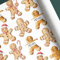 Gingerbread Man Name Gift Wrap