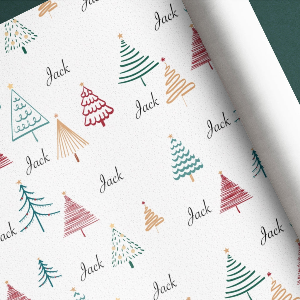 Trees Name Gift Wrap