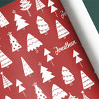 Christmas Trees Name Gift Wrap