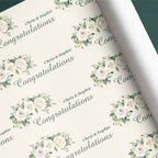 Congratulations Wedding Name Gift Wrap