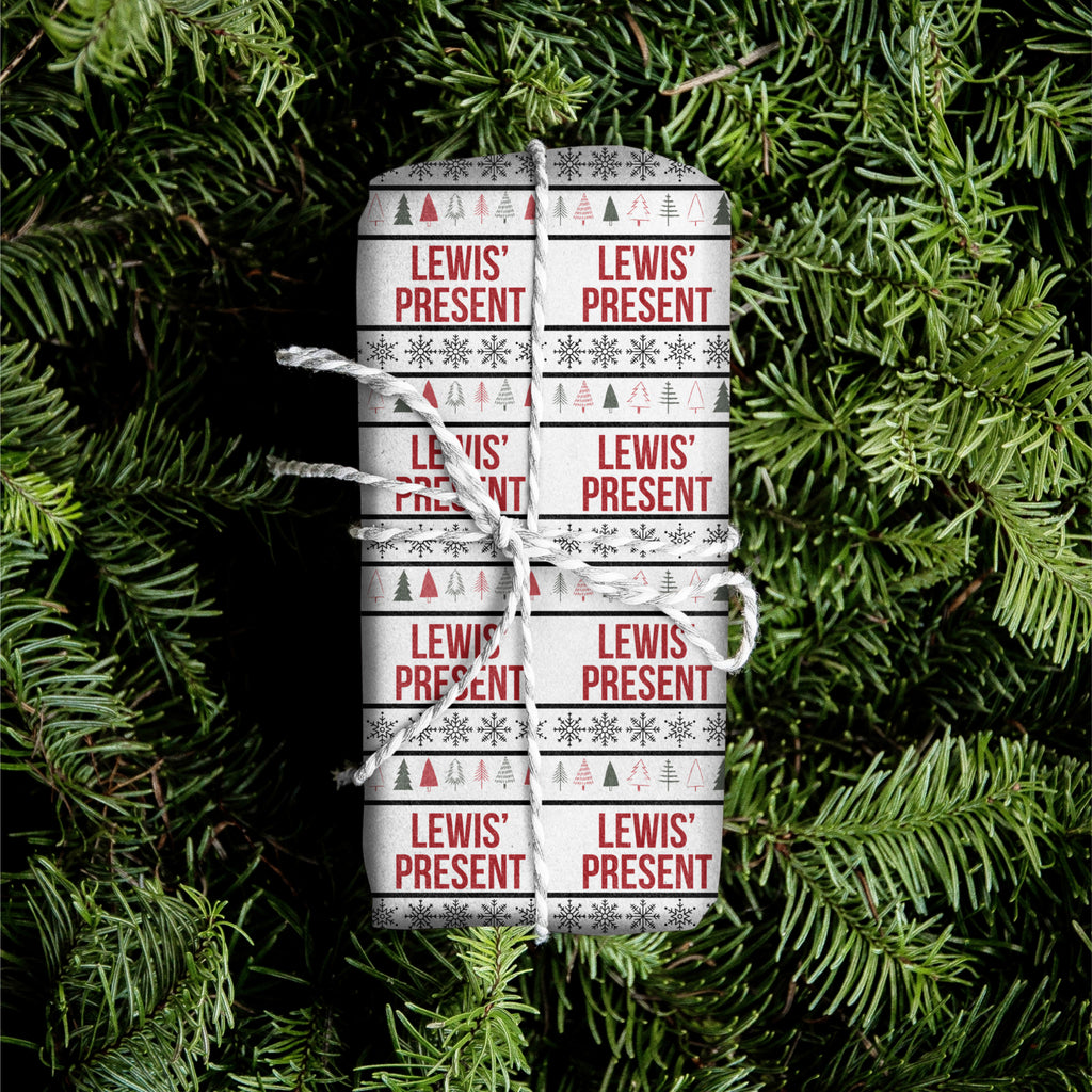 Christmas Present Name Gift Wrap