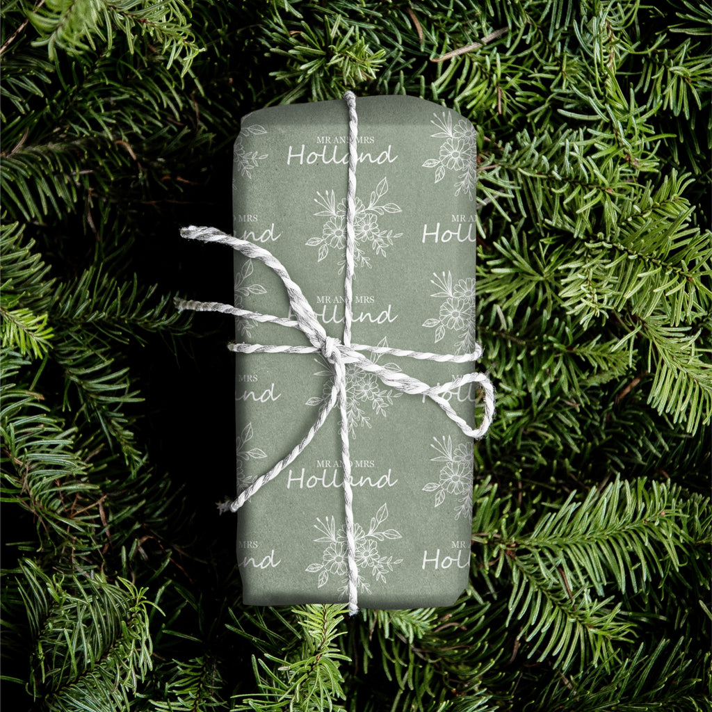 Bouquet Wedding Name Gift Wrap