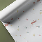 Snowflakes Name Gift Wrap