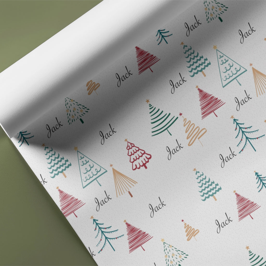 Trees Name Gift Wrap