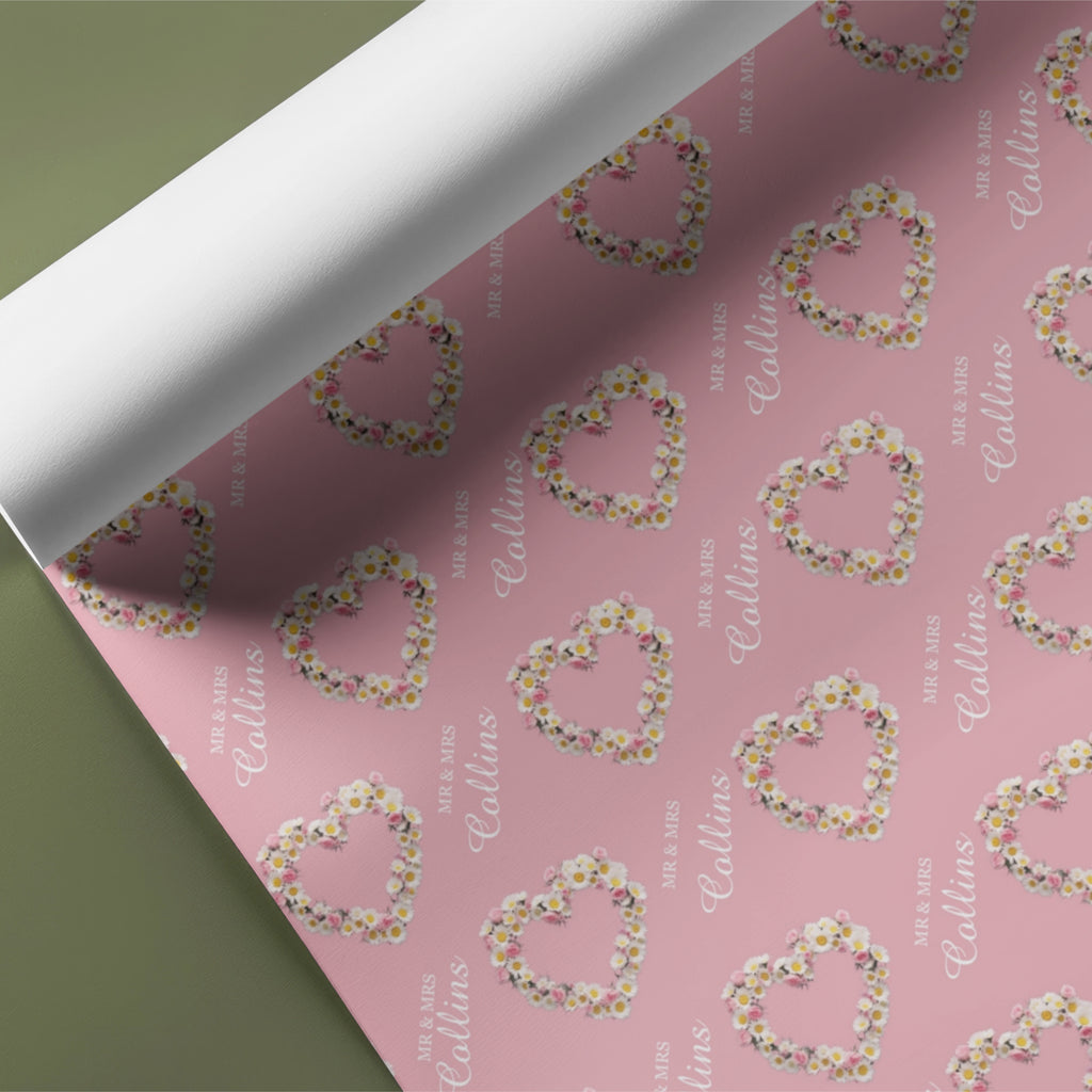 Wedding Flowers Name Gift Wrap